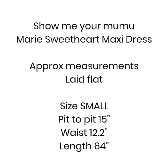 NWT Show Me Your Mumu Marie Sweetheart Gown Small - Picture 15 of 16